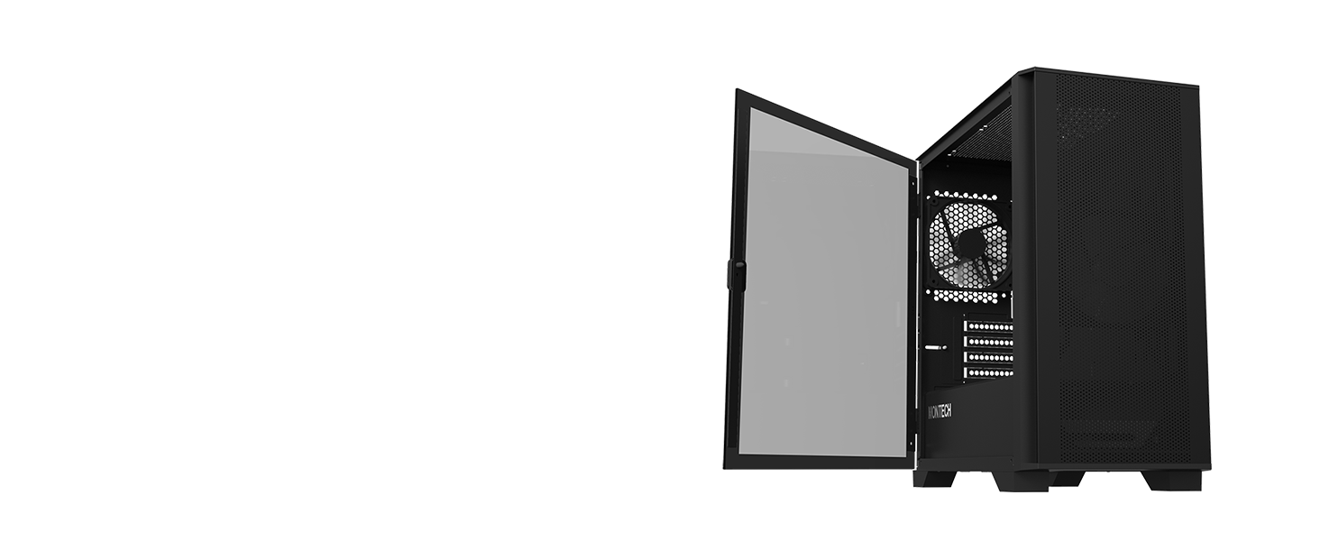 Montech AIR 100 LITE MICROATX Tower with Two Silent Fans Pre Installed